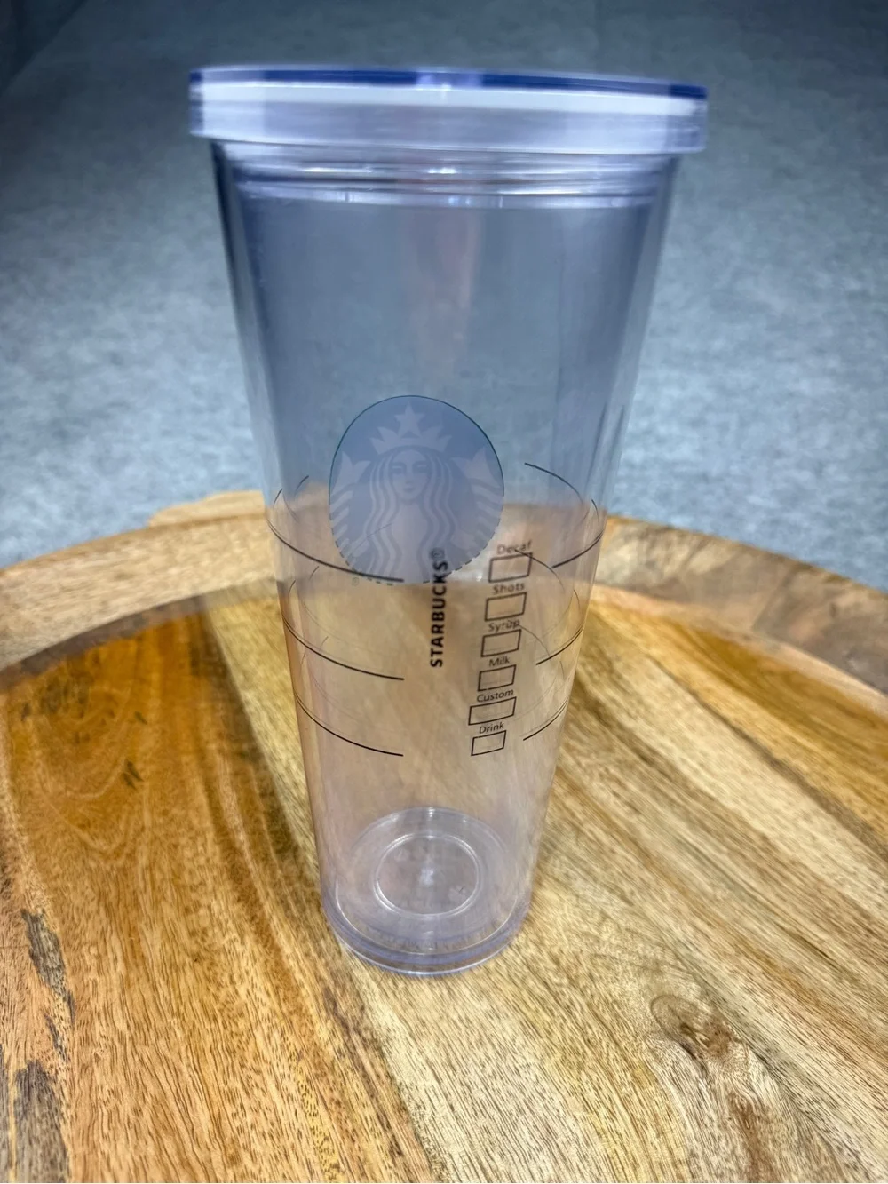 Starbucks Venti Clear Acrylic Cold Cup 24oz No Straw